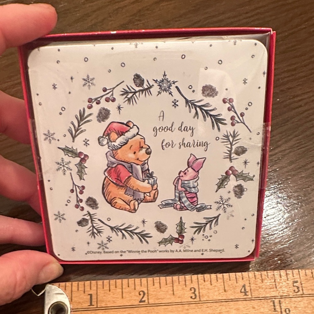 Disney 4” x 4” Winnie the Pooh coasters set of 4